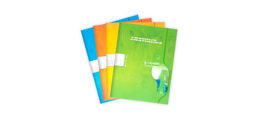 Cahier Travaux Pratiques piqué 7000 17x22 cm 48 pages grands carreaux 70 g + uni 90 g - Assortis