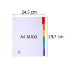 Divider A4+ 160g 6P White/ColouRed - White