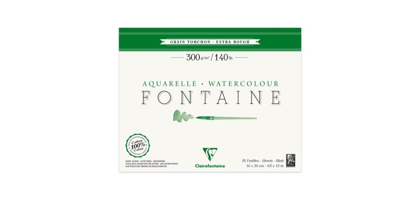 Fontaine bloc collé 4 côtés 25F 24x30cm 300g grain torchon