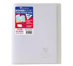 Cahier piqué Koverbook 17x22cm 96 pages grands carreaux couverture polypropylène transparent - Assortis