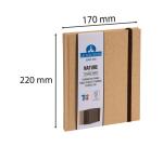 Carnet Nature 220x170, 192 pages lignées - Beige