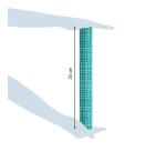 Papier 80g, Tiny Rolls 5x0,35m, Lignes - Bleu