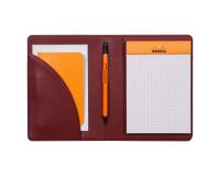 Rhodiarama livret porte-bloc N°13 pour bloc ou carnet format A6 - Lie de vin