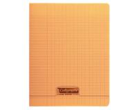 Cahier piqué 8000 POLYPRO 17x22 cm 60 pages grands carreaux 90 g - Orange