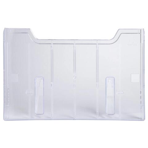 Elemento de pared de distribuidor folletos (a montar) - A4 horizontal - 8 x 32,7 x 21,3 cm - 80x327x213 mm - Cristal
