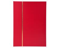 Postzegelalbum met kunstlederen omslag- 32 zwarte bladen - 9 banden - 22 ,5x30,5cm