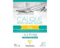 Papier Calque bloc collé 50F A3 90/95g