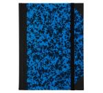 Carnet Marbre 220x170, 192 pages lignées - Bleu