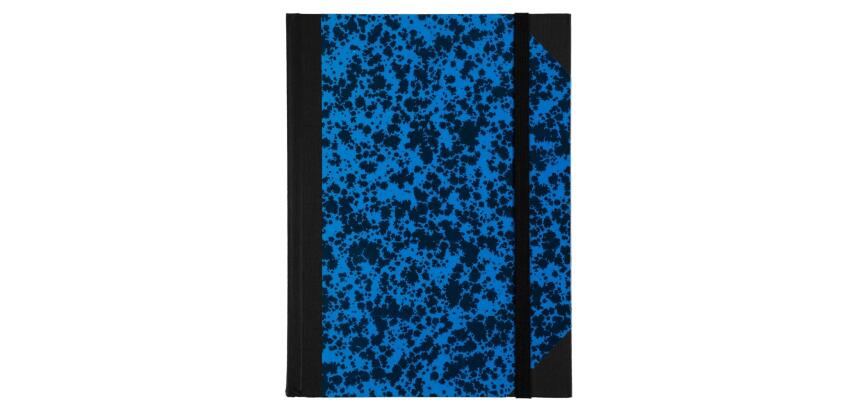 Carnet Marbre 220x170, 192 pages lignées - Bleu