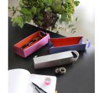 Rhodiarama trousse plumier simili cuir italien 23x5x5 cm - Fuchsia