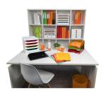 Cubiletes Pen Cube, 2 compartimentos diferentes tamaños y alturas, bloqueador de cables. IDERAMA