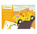 Boîte créative, Pliages 3D, Voiture - Jaune