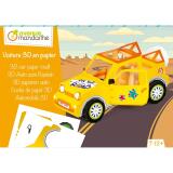 Boîte créative, Pliages 3D, Voiture - Jaune