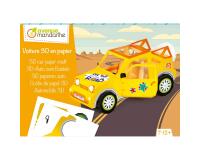 Boîte créative, Pliages 3D, Voiture - Jaune