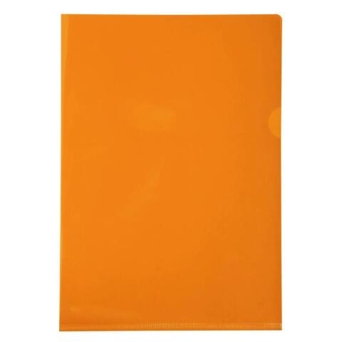 Estuche Exacompta cartón de 100 fundas uñeros PVC liso alta resistencia 13x100º - A4 - Naranja