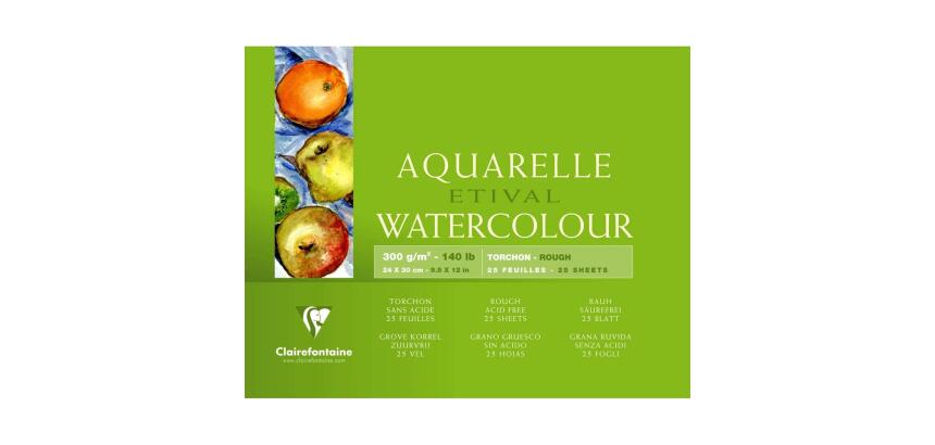 Etival bloc collé 4 côtés 25F 24x30cm 300g grain torchon