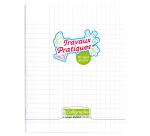 Cahier Travaux Pratiques piqué 8000 POLYPRO 17x22 cm 96 pages grands carreaux + uni 90 g - Incolore