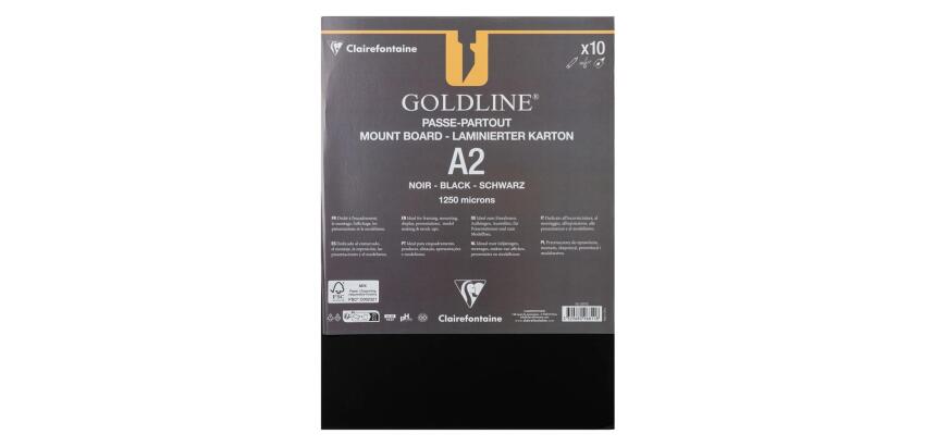 Goldline contrecollé pour passe-partout paquet 10F A2 1,25mm - Noir