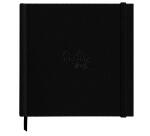Rhodia Touch Watercolor Book, papier 100% coton grain satiné 300g - 21x21 cm, 40 pages - Noir