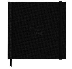 Rhodia Touch Watercolor Book, papier 100% coton grain satiné 300g - 21x21 cm, 40 pages - Noir