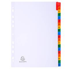 Separadores Separadores con pestañas impresas cartulina blanca 160 g/m 2 Con pestañas de colores reforzadas - Blanco - Blanco