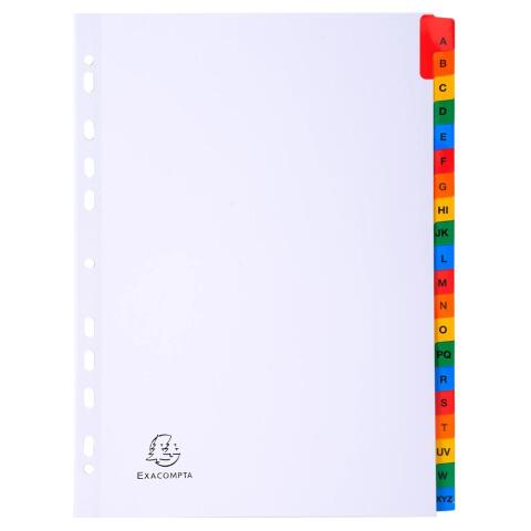 Separadores Separadores con pestañas impresas cartulina blanca 160 g/m 2 Con pestañas de colores reforzadas - Blanco - Blanco