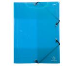 Chemise à élastique 3 rabats Polypropylène 7/10e Crystal Colours - A3 - Couleurs assorties