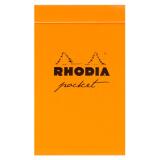 Bloc Pocket Rhodia 7,5x12 cm petits carreaux 5x5 - Orange