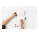 Le Mur des Je t'aime, Set de calligraphie 21x21 cm contenant une plume de verre, un flacon d'encre Rue de la Verrerie 10ml Jacques Herbin, un bloc de 60 feuilles de papier blanc 185g