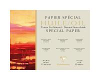 Papier Huile lin naturel bloc collé 1 côté 12F 36x48cm 240g