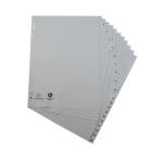 Separadores Separadores con pestañas impresas polipropileno 12/100º - Gris - Gris