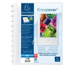 Carpetas de fundas amovibles con anillas - Fundas piel de naranja Tapa rígida personalizable Kreacover ® 8/10º - (Vistas: 80 Fundas: 40) - 24 ,5x31cm para A4 - Blanco