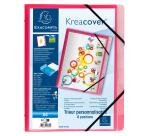 Trieur polypropylène 3 rabats Krea Cover 8 compartiments - Couleurs assorties