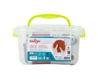 DARWI Pack Scolaire de 7 pains de pâte à modeler auto-durcissante 500g (5x CLASSIC + 2x TERRACOTTA) - Blanc + Terracotta