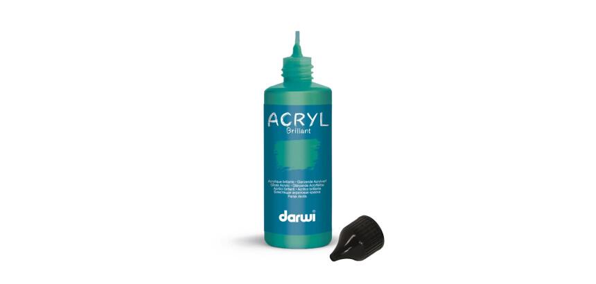 Darwi Flacon de 80 ml de Peinture Acrylique Universelle Brillante - Vert sapin