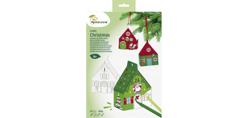 Graffy Christmas, Calendrier de l'avent à colorier - Vert