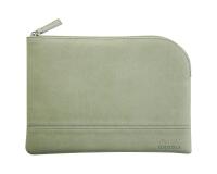 Rhodiarama pochette zippée en simili cuir - taille M (16x22 cm) - Céladon