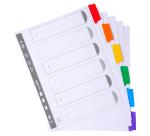 Intercalaires carte blanche 160g - 6 positions - A4+ - Blanc