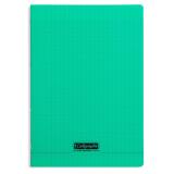 Cahier piqué 8000 POLYPRO A4 140 pages grands carreaux 90 g - Vert