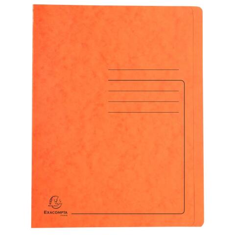 Subcarpetas con fástener impresas Exacompta 355 g/m2 A4 capacidad 350 hojas naranja