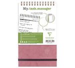 My.task.manager Age Bag bloc de bureau reliure intégrale en-tête 12x20 cm 250 pages détachables réglure DOT au verso - Rose antique