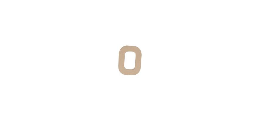 Lettre O kraft 20cm - Kraft