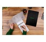 Greenpad bloc à reliure intégrale recyclé et recyclable en carte souple 350 g/m2 - A4+ 22,5x29,7 cm 80 feuillets Ligné - Papier Clairefontaine recyclé 90 g/m2 - Noir - New - Noir