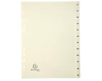 Register mit bedruckten Taben aus Karton 155g/qm, 12 Positionen Taben Ja.-Dez., für Format DIN A4 - Elfenbein
