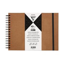 Album à personnaliser de 40 feuilles 200g/m2 au format 27x20cm - Kraft