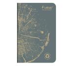 Carnet piqué FOREVER PREMIUM 100% recyclé 9x14cm 96 pages petits carreaux papier recyclé blanc 90 g - Assortis