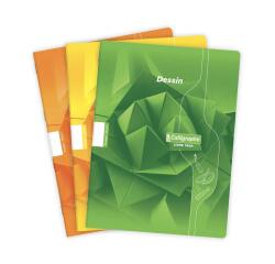 Cahier Dessin scolaire piqué 7000 24x32 cm 16 pages uni 120g - Assortis