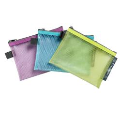 Astuccio con chiusura a cerniera in plastica flessibile Pop'N Co. - Colori assortiti