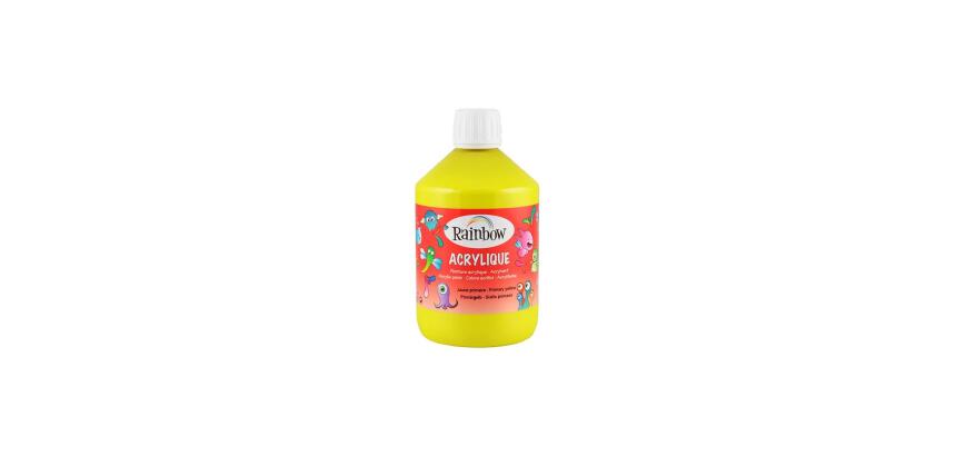 ACRYLIQUE MATE 500 ML JAUNE PRIMAIRE - Jaune