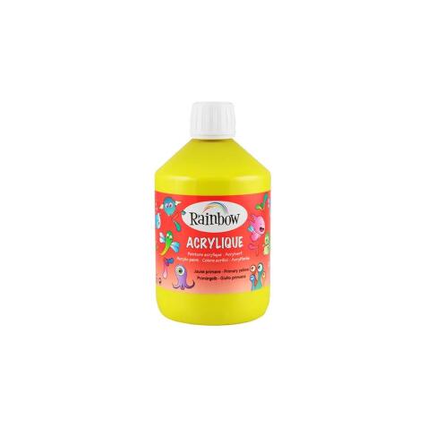 ACRYLIQUE MATE 500 ML JAUNE PRIMAIRE - Jaune